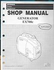 HONDA POWER EQUIPMENT GENERATOR EX700C 61ZT300Z Shop Manual Supplement