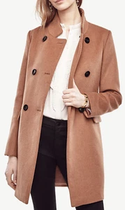 NWT Ann Taylor Wool Blend Luxe Collar Coat Size S - Picture 1 of 10