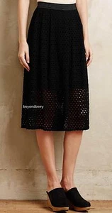 NUEVA Falda Midi Anthropologie Lasercut de Weston Wear Talla M&L - Imagen 1 de 6
