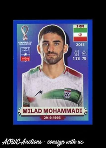 Pegatinas Copa Mundial de la FIFA 2022 azules #IRN 9 Milad Mohammadi (Irán) - Imagen 1 de 2