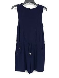 Mameluco Emma & Michele para mujer talla pequeña azul jersey sin mangas cordón - Imagen 1 de 10