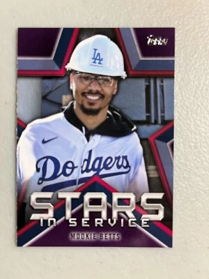 2021 Topps Mookie Betts Stars In Service #SIS-7 NM - Image 1 of 2