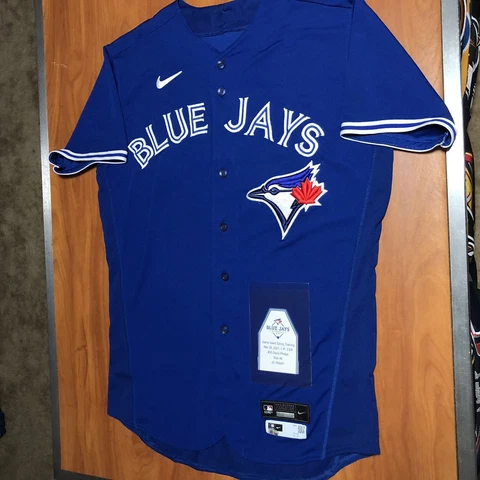 2021 Game Worn Nike Authentic Toronto Blue Jays Jersey Used Royal Alternate 46 Cover