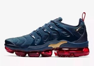 DS Nike Air VaporMax Plus Men's Sneakers, Blue/Red, Sizes 7-12 - Picture 1 of 5