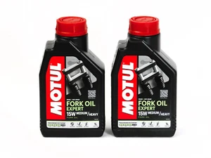 Motul Expert Medium/Heavy 15W Technosynthese 2 Liters Fork Oils 2 x 1L - Picture 1 of 1
