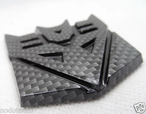 Pegatina insignia trasera de fibra de carbono Decepticon Transformers emblema coche motocicleta - Imagen 1 de 3