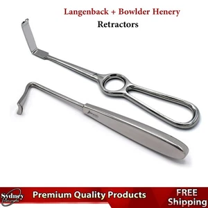 Surgical Reverse Langenbeck Retractor Soft Tissue Holding Back Retracting Lab - Imagen 1 de 3