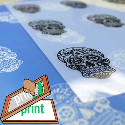 4U MEDIA&DISPLAYS 8.5 x 11，Screen Printing Milky Transparency Film for LASER PRINTER，100 sheets