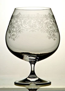 2 Cognac-Schwenker LUCCA 400 ml edles Pantographie-Rankendekor - paul nagel Glas - Bild 1 von 1