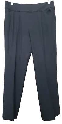 Talbots Black Classic Side Zip Boot Wool Blend Knit Dress Pants Size 12 Pockets - Image 1 of 4