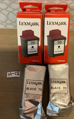 🌍 Lexmark,Cartridges  70 Black Noir, 2 Pack,New ‼️ - Image 1 of 4
