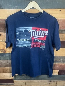 Vintage MLB Baseball Minnesota Twins Blue colored T-Shirt Size Large Gear Tags - Picture 1 of 7