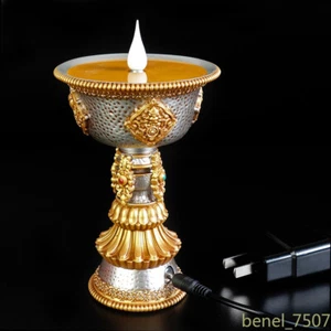 1PC Tibetan Electronic Butter Buddha Lamp USB Environmentally Friendly LED - Picture 1 of 5