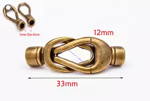 10 Stck. Messingbeschichtete Magnetverschlüsse Haken für Armband Halskette Schmuck Fundstücke - Bild 1 von 12