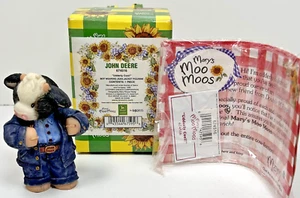 Mary's Moo Moos John Deere UDDERLY COOL Boy Wearing Jean Jacket Figurine 674516 - Picture 1 of 18