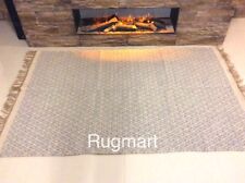 Grey Geometric Handmade Recycled Cotton Jute Washable Kilim In Outdoor Area Rugs