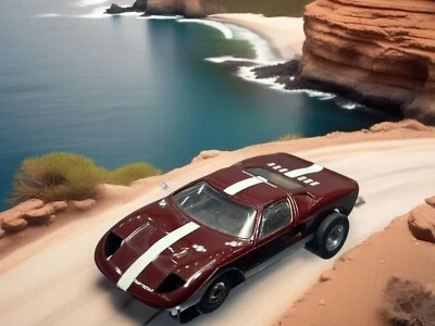 VINTAGE AURORA FORD GT40 FLAME THROWER 1960’S BROWN HO SLOT CAR - Image 1 of 4