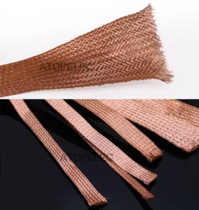 1-5M Shielded Copper Braided Expandable Sleeving Cable Wire Sheath 2-25mm Width - Picture 1 of 2