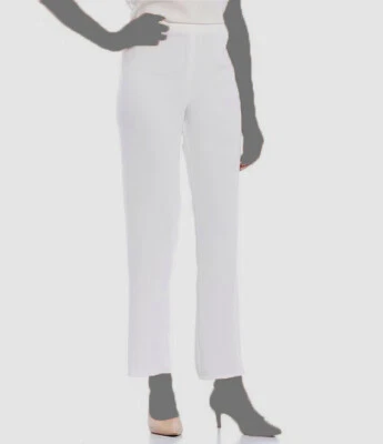 $155 Caroline Rose Women's White Stretch Straight-Leg Ankle Pants Plus Size 2X - Image 1 of 3