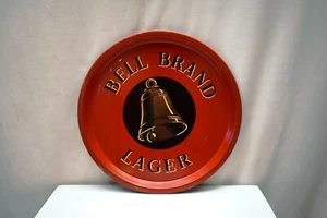 Vintage Metal Tray Advertising Bell Brand Lager Beer Barware Uganda Collectibl"7 - Picture 1 of 5