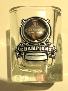 CHICAGO BLACKHAWKS NHL TM SQUARE SHOT GLASS New Condition Stanley Cup - Picture 1 of 8