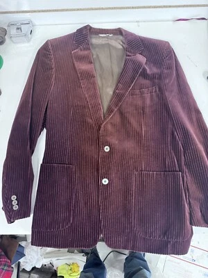 Blazer De Colección Hecho en Unión Oleg Cassini Marrón Forrado Pana Chaqueta Menards 42R BLH Foto 1 de 4