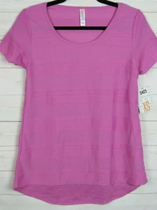 Lularoe Women's Classic T Pink Ribbed Top Size XS NWT - Picture 1 of 3