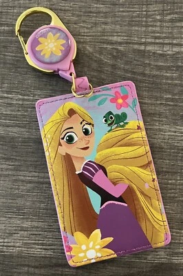 ¡NUEVO CON ETIQUETA! ¡Tarjetero retráctil de cuero sintético Rapunzel Disney enredado! Foto 1 de 2