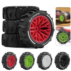 4PCS Rubber Plastic Wheel Hub Tire for ARRMA 1/14 TYPHON GROM RC Car - Picture 1 of 28