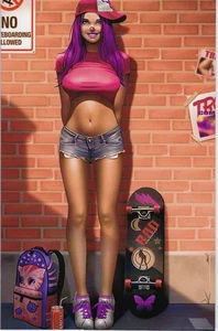 Totally Rad Lives Keith Garvey Skateboard Girl Virgin Variant Cover !!!   NM - Picture 1 of 1