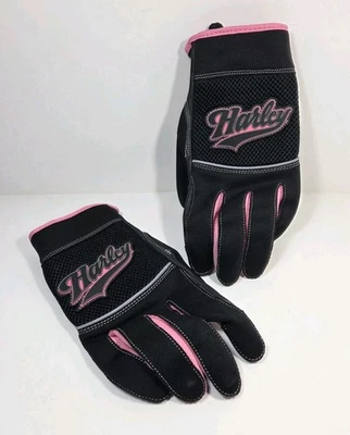 Guantes de moto Harley Davidson para mujer rosa 100 % piel de cabra genuina talla XL Foto 1 de 4