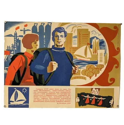 1979 🔻Propaganda comunista - PÓSTER ORIGINAL ☭ Dictador Lenin ☭ Agitación roja Foto 1 de 4