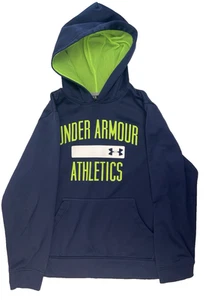 Under Armour Blue and Green Hoodie Youth size Medium Loose Fit - Picture 1 of 3