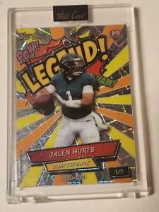 2025 Wild Card Comix Joe Burrows/JalenHurts Back To Back 1/1 custodia colpita 🔥 - Foto 1 di 2