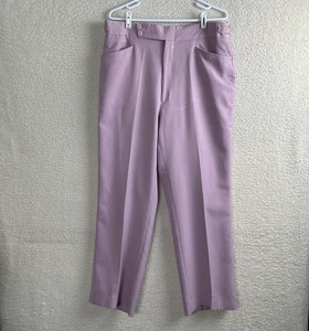 Vnt 70/80's Mens 38 Meas 37x30 Briarcliff Collection Golf Pants Lavender MOD - Picture 1 of 8