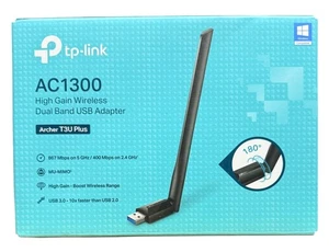 TP-LINK Archer T3U Plus AC1300 Wireless Dual-Band USB Adapter - Black - Picture 1 of 4