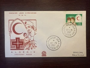 ALGERIA FDC COVER 1967 YEAR RED CROSS RED CRESCENT NURSE HEALTH MEDICINE STAMPS - Picture 1 of 1