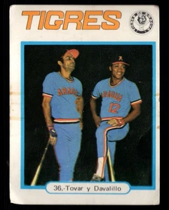 1977 Topps Venezuelan Winter League Sticker Cesar Tovar Vic Davalillo #36 - Picture 1 of 3