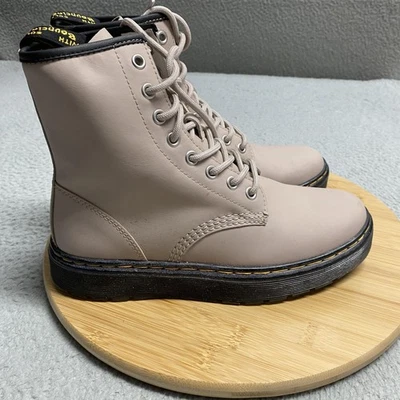 Botas Dr Martens Zavala para mujer 7 marrón claro con cordones plataforma de combate Foto 1 de 4