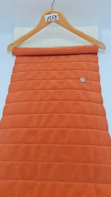 Möbelbezugstoff Polsterstoff Velours Microfaser gesteppt Schaumstoff Orange 1359 - Bild 1 von 3