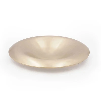 Plato de cena de latón Geochang Yugi "Ro 27" hecho a mano por maestros artesanos en Corea Foto 1 de 4