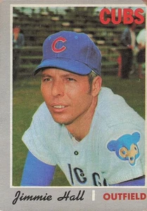 Topps Jimmie Hall #649 1970 en muy buen estado (arrugas) - Imagen 1 de 2
