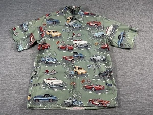 Reyn Spooner American Classics Shirt Mens Medium Green Chevrolet Corvette Chevy - Picture 1 of 9