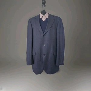 Hugo Boss blazer sport coat 46 tall navy rossellini movie 110s wool germany - Picture 1 of 13