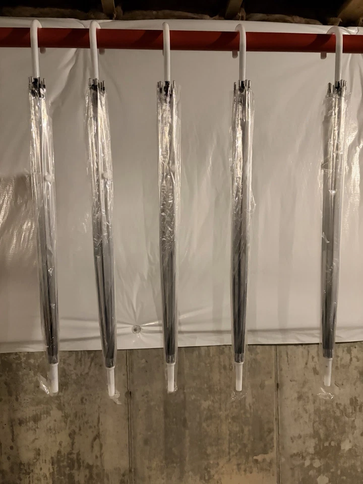 Lote de 20 paraguas transparentes Foto 1 de 3