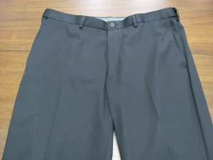 Haggar Classic Fit Hose Herren 38x32 Schwarz Premium Bügelfrei Khaki - Bild 1 von 4