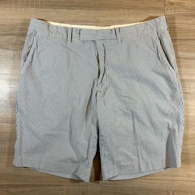 Vtg Polo Ralph Lauren Seersucker Shorts Men's Size 38 White Blue Striped - Image 1 of 4