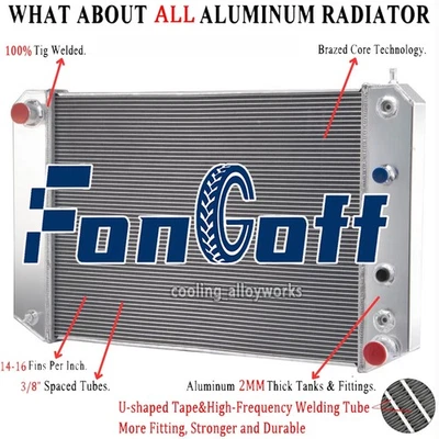 Fits 1991-2002 Chevy C60 C70 Kodiak GMC C6000 Topkick 6.0L 6.6L 3 Rows Radiator - Image 1 of 4