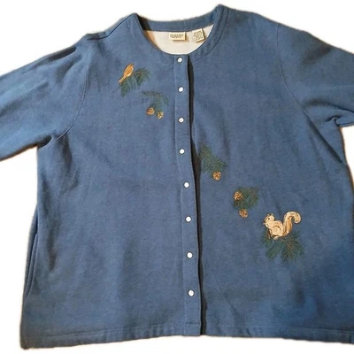 Classic Elements Mujer Talla 20-22 Conos Ardilla Pájaro Perla Broches de presión Bordados  Foto 1 de 4