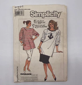 Vintage Simplicity Sewing Pattern 8451 Shirt Skirt Pants Sizes 22 24 26 Uncut - Picture 1 of 4